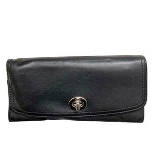 Coach black leather legacy wallet